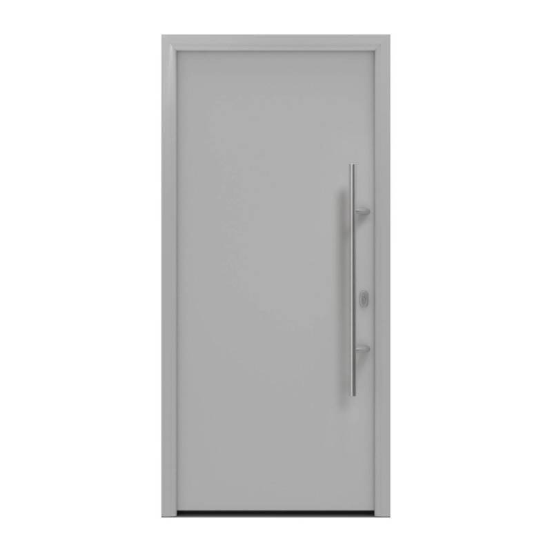 EcoStar Haustür Isopro IP 010 Weißaluminium 110 cm x 210 cm DIN R von EcoStar