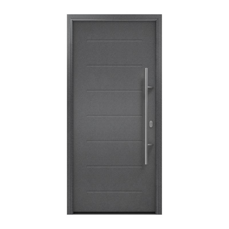 EcoStar Haustür Isopro IP 015 Anthrazitmetallic 110 cm x 210 cm DIN R von EcoStar