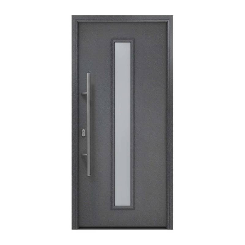 EcoStar Haustür Isopro IP 020S Anthrazitmetallic 110 cm x 210 cm DIN L von EcoStar