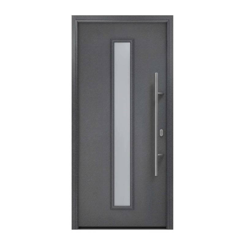 EcoStar Haustür Isopro IP 020S Anthrazitmetallic 110 cm x 210 cm DIN R von EcoStar