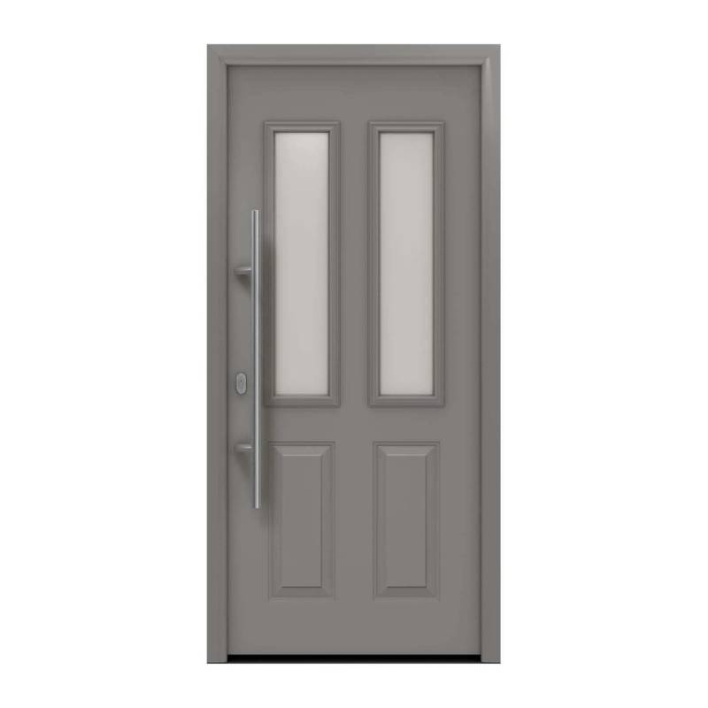 EcoStar Haustür Isopro IP 410S Graualuminium 110 cm x 210 cm DIN L von EcoStar