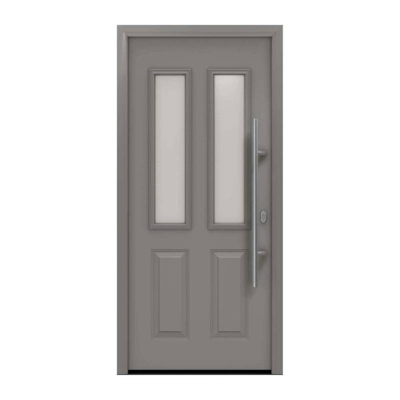 EcoStar Haustür Isopro IP 410S Graualuminium 110 cm x 210 cm DIN R von EcoStar