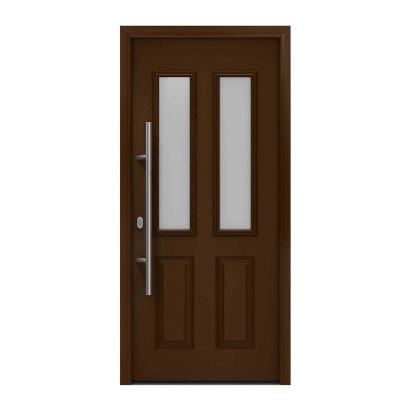 EcoStar Haustür Isopro IP 410S Terrabraun 110 cm x 210 cm DIN L von EcoStar