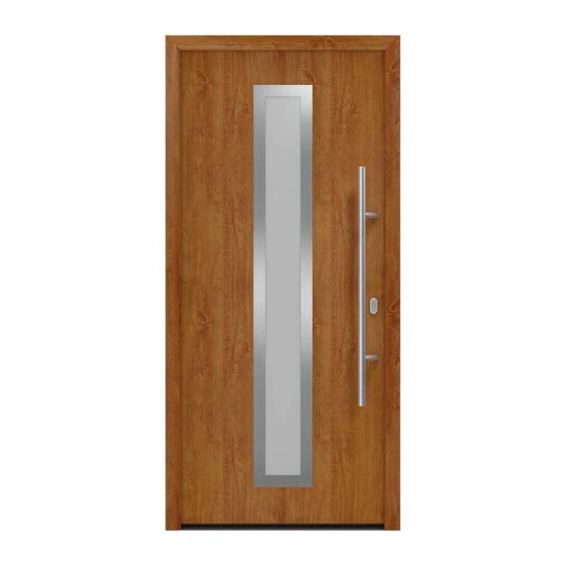 EcoStar Haustür Isopro IP 700S Golden Oak 110 cm x 210 cm DIN R von EcoStar
