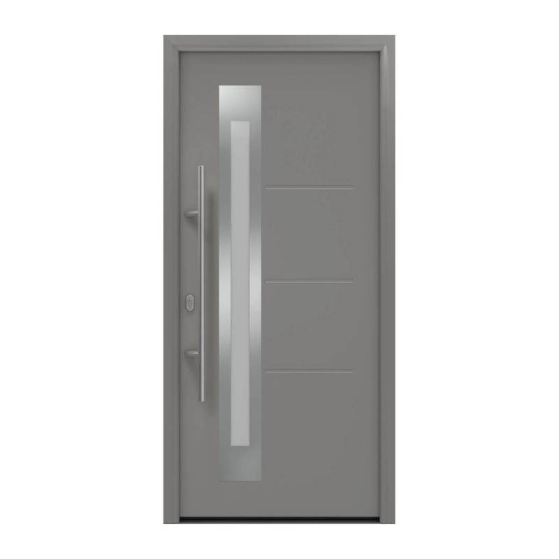 EcoStar Haustür Isopro IP 780S Graualuminium 110 cm x 210 cm DIN L von EcoStar