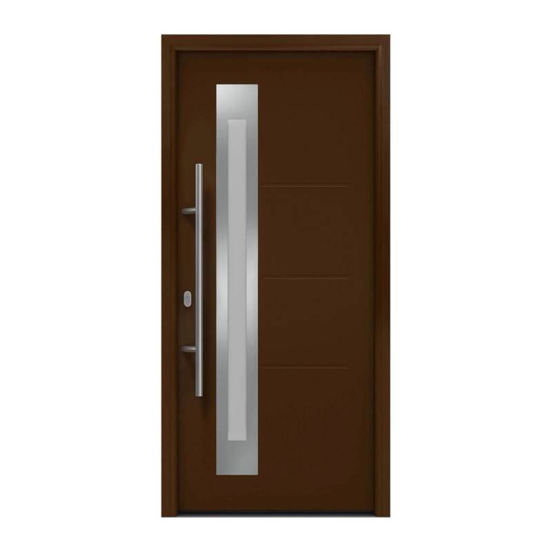 EcoStar Haustür Isopro IP 780S Terrabraun 110 cm x 210 cm DIN L von EcoStar