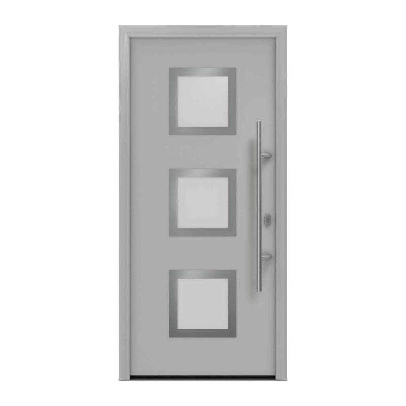 EcoStar Haustür Isopro IP 810S Weißaluminium 110 cm x 210 cm DIN R von EcoStar