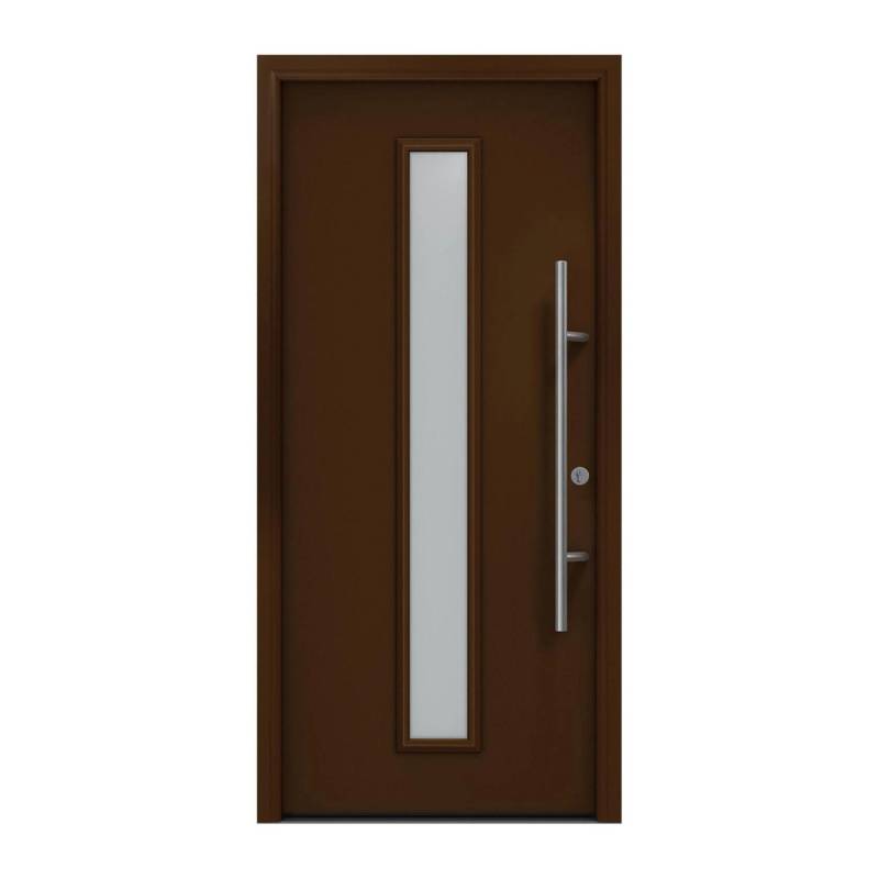 EcoStar Haustür Isopro Secur IPS 020S Terrabraun 110 cm x 210 cm DIN R von EcoStar