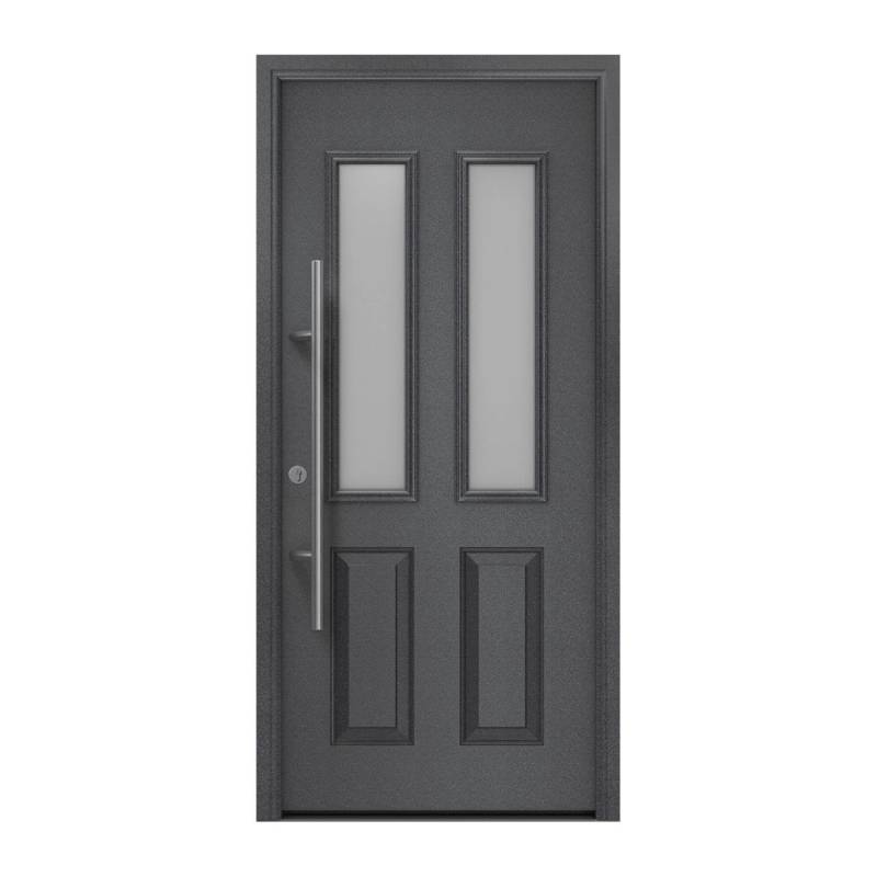 EcoStar Haustür Isopro Secur IPS 410S Anthrazitmetallic 110 cm x 210 cm DIN L von EcoStar