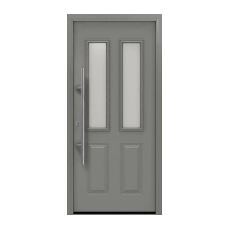 EcoStar Haustür Isopro Secur IPS 410S Graualuminium 110 cm x 210 cm DIN L von EcoStar