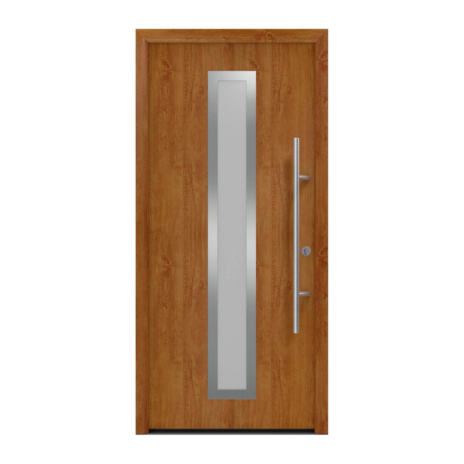 EcoStar Haustür Isopro Secur IPS 700S Golden Oak 110 cm x 210 cm DIN R von EcoStar