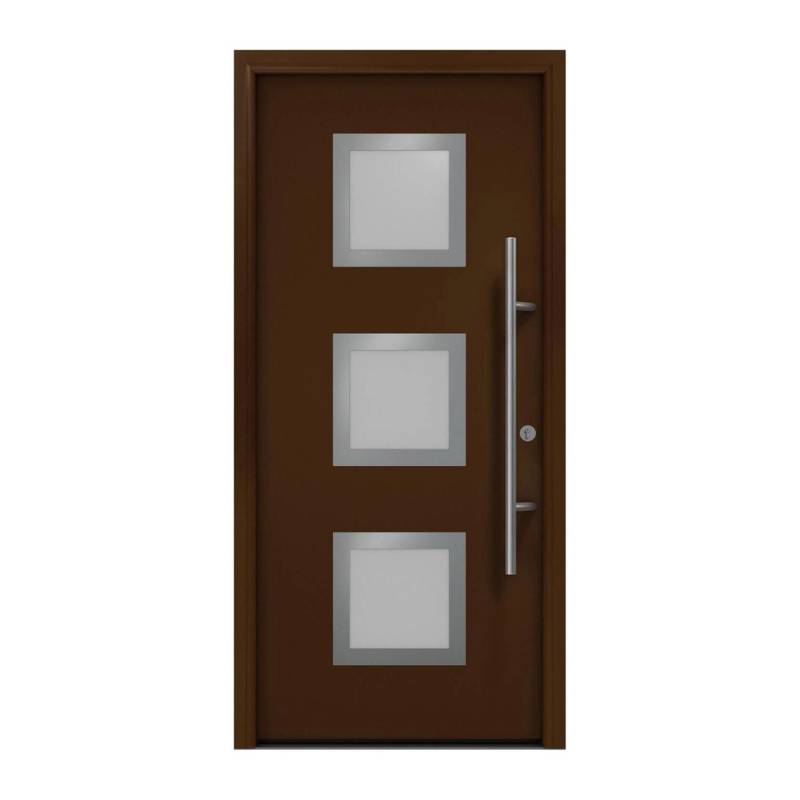 EcoStar Haustür Isopro Secur IPS 810S Terrabraun 110 cm x 210 cm DIN R von EcoStar