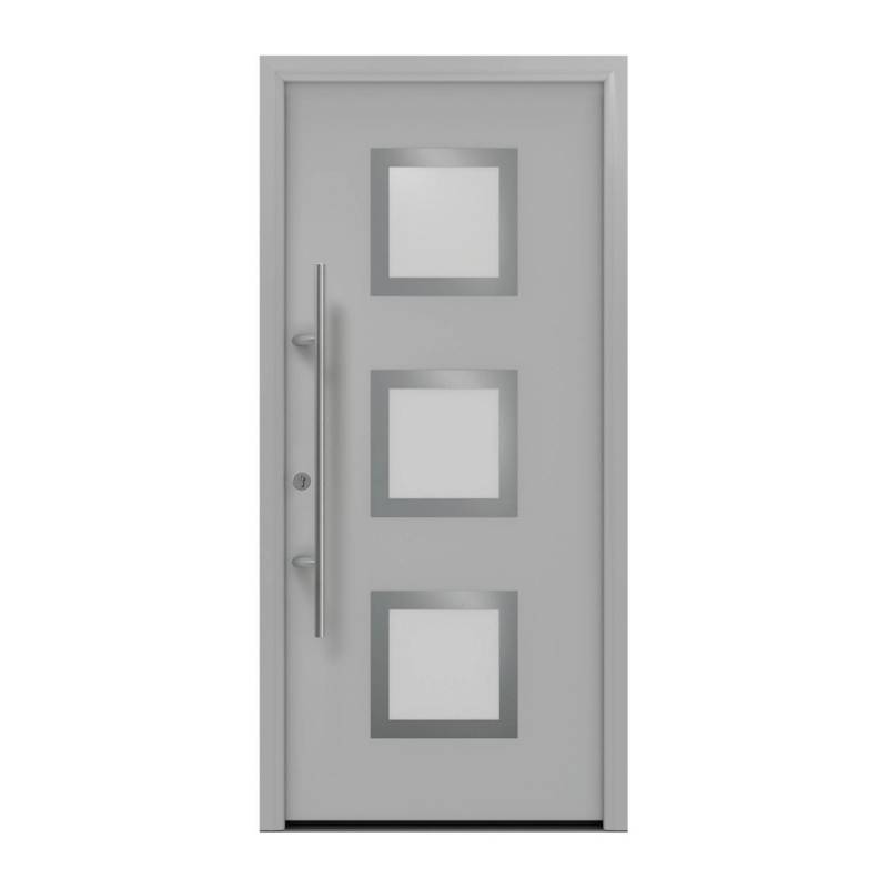 EcoStar Haustür Isopro Secur IPS 810S Weißaluminium 110 cm x 210 cm DIN L von EcoStar