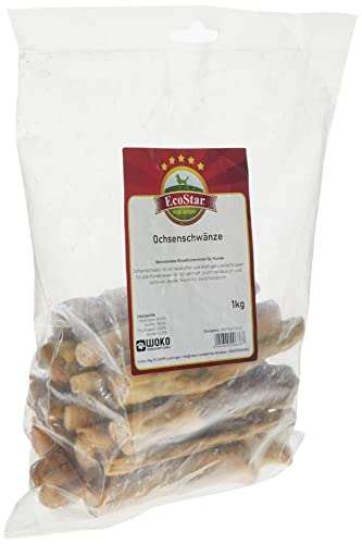 EcoStar Hunde Snack Ochsenschwänze 1kg, 1er Pack (1 x 1 kg) von EcoStar