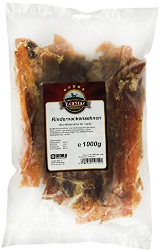 EcoStar Hunde Snack Rindernackensehnen 1kg, 1er Pack (1 x 1 kg) von EcoStar