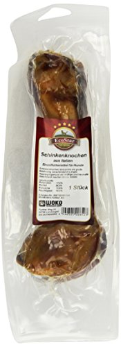 EcoStar Hunde Snack Schinken-Knochen aus Italien groß Stück, 5er Pack (5 x 350 g) von EcoStar