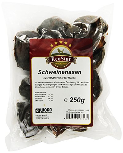 EcoStar Hunde Snack Schweinenasen 250g, 2er Pack (2 x 250 g) von EcoStar