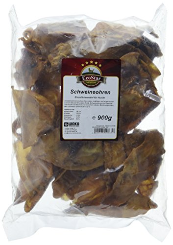 EcoStar Hunde Snack Schweineohren 900g, 1er Pack (1 x 900 g) von EcoStar