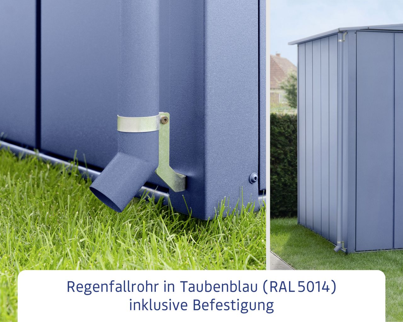 EcoStar Regenfallrohr RAL5014 (Taubenblau) von EcoStar