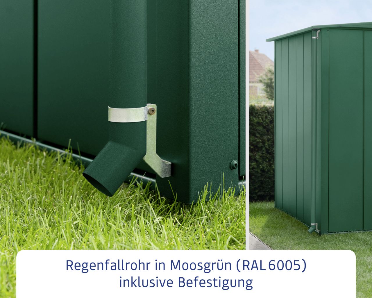 EcoStar Regenfallrohr RAL6005 (Moosgrün) von EcoStar