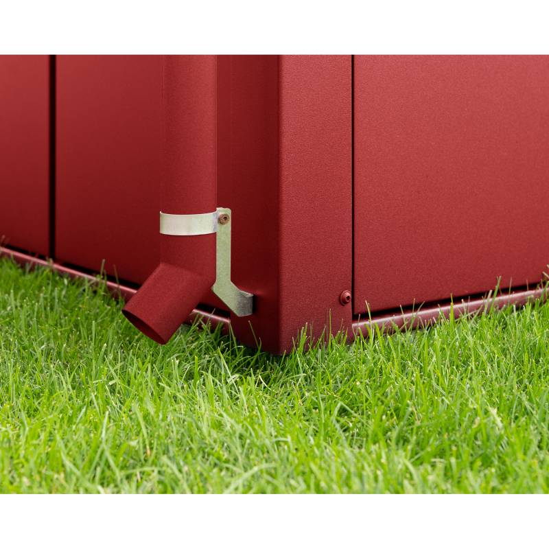 EcoStar Regenfallrohr für Gerätehäuser purpurrot bis 7 m² von EcoStar
