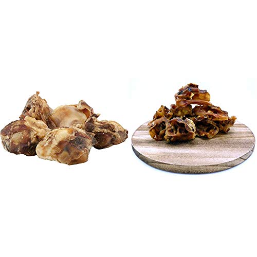 EcoStar Snack Rinderkniescheiben, 1er Pack (1 x 1 kg) & Hunde Snack Schweineohrmuscheln 1kg, 1er Pack (1 x 1 kg) von EcoStar