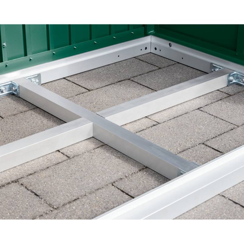 EcoStar Unterkonstruktion 'GH2 Typ2' Stahl 224,3 x 224,3 x 4 cm für Riffelblech-Boden von EcoStar
