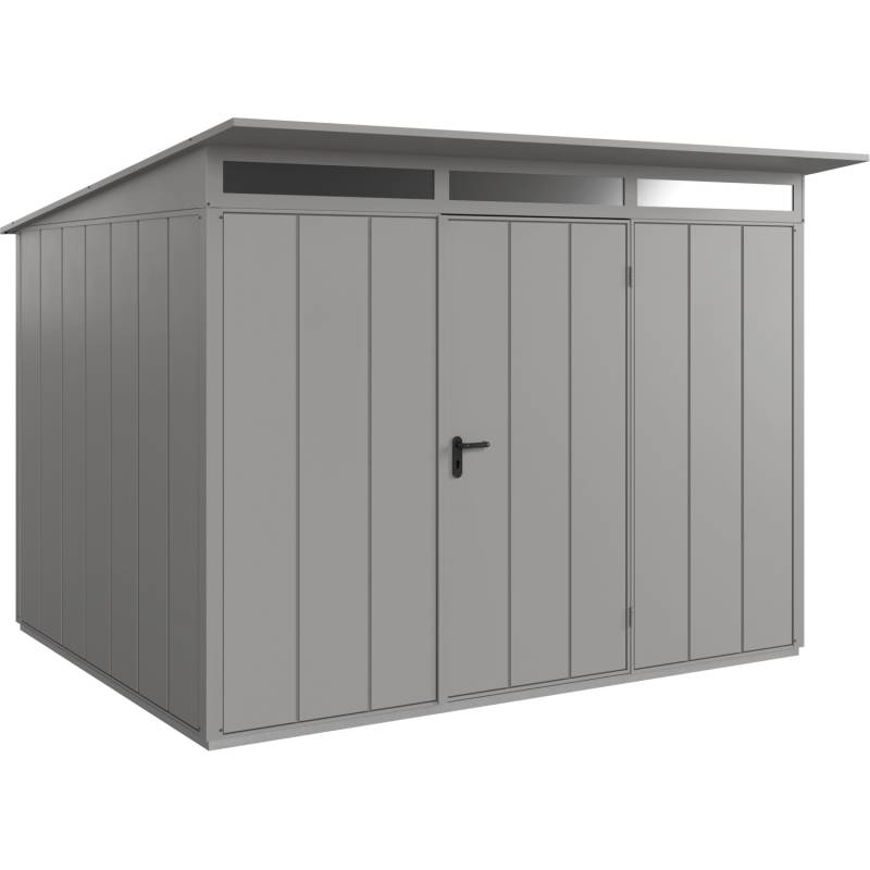 Ecostar Gerätehaus Elegant mit Pultdach Typ 3 RAL9007 Graualuminium Einzeltür von EcoStar