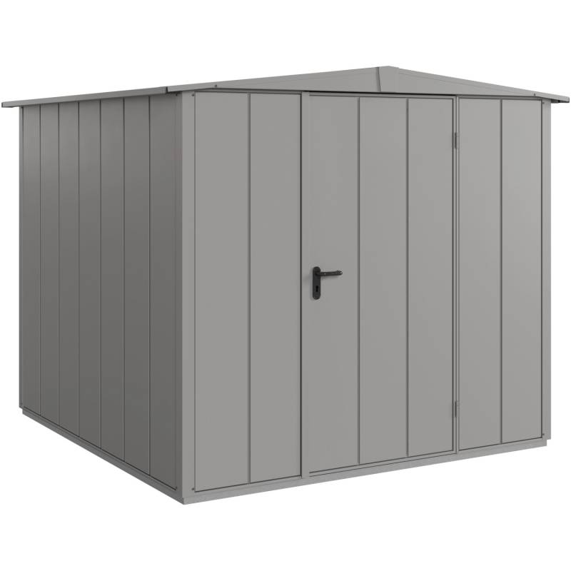 Ecostar Gerätehaus Elegant mit Satteldach Typ 2 RAL9007 Graualuminium Einzeltür von EcoStar