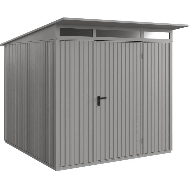 Ecostar Gerätehaus Trend mit Pultdach Typ 2 RAL9007 Graualuminium Einzeltür von EcoStar