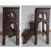 Wenge Trittleiter, Stepstool, Hocker, Leiter, Fußhocker, Wandelbarer Stuhl, Küchenhocker, Esszimmerhocker, Transformatorhocker von EcoWoodCorp