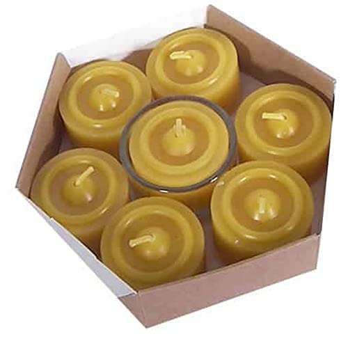 7 Teelichter aus Bienenwachs mit Halter 7 Teelichter aus Bienenwachs mit Halter von Ecodis