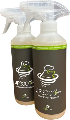 Ecodor UF2000 4Pets Urin Geruchsneutralisierer 2x 500ML | DUO Pack | Kraftvolle Formel | 100% Biologisch | Vielseitige Anwendung | Geruchsentferner | Geeignet für Hunde, Katzen und andere kleine Tiere Ecodor UF2000 4Pets Urin Geruchsneutralisierer 2x 500ML | DUO Pack | Kraftvolle Formel | 100% Biologisch | Vielseitige Anwendung | Geruchsentferner | Geeignet für Hunde, Katzen und andere kleine Tiere von Ecodor