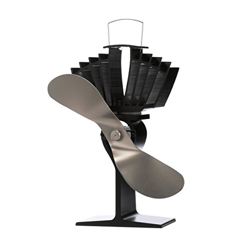 Ecofan AirMax, klassischer Stil, wärmebetriebener Holzofenventilator, 297 m³/h, 812EUKBX, 228 mm Flügel (9,0"), Nickelfarben von Ecofan