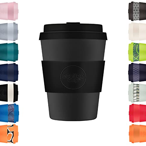 12oz 350ml Ecoffee Cup Wiederverwendbare umweltfreundliche 100% pflanzliche Kaffeetasse mit Silikondeckel und Hülle - Melaminfreie und biologisch abbaubare Reisetasse, Kerr and Napier von Ecoffee Cup