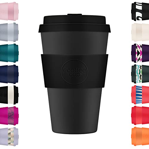 14oz 400ml Ecoffee Cup Wiederverwendbare umweltfreundliche 100% pflanzliche Kaffeetasse mit Silikondeckel und Hülle - Melaminfreie und biologisch abbaubare Reisetasse, Kerr and Napier von Ecoffee Cup