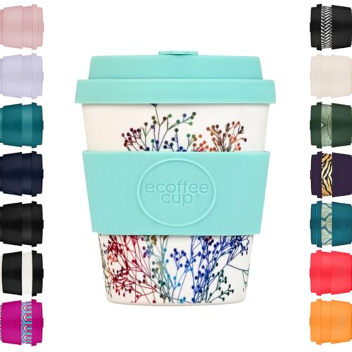 Ecoffee Cup Wiederverwendbarer, umweltfreundlicher Kaffeebecher auf 100 % pflanzlicher Basis, mit Silikondeckel und Hülle, melaminfrei und biologisch abbaubar, spülmaschinen-/mikrowellengeeignet Ecoffee Cup Wiederverwendbarer, umweltfreundlicher Kaffeebecher auf 100 % pflanzlicher Basis, mit Silikondeckel und Hülle, melaminfrei und biologisch abbaubar, spülmaschinen-/mikrowellengeeignet von Ecoffee Cup