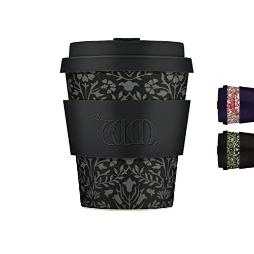 William Morris Kaffeetasse, wiederverwendbar, umweltfreundlich, 100 % pflanzlicher Basis, 350 ml, Melaminfrei und biologisch abbaubar, spülmaschinen-/mikrowellengeeignet, Reisebecher von Walthamstow von Ecoffee Cup