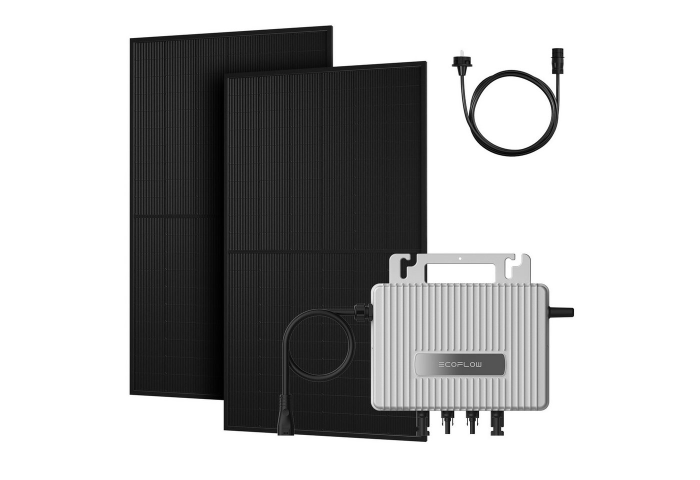 Ecoflow Balkonkraftwerk 1000Wp JA Solar Glas-Glas Solarmodule mit 800W EcoFlow Wechselrichter von Ecoflow