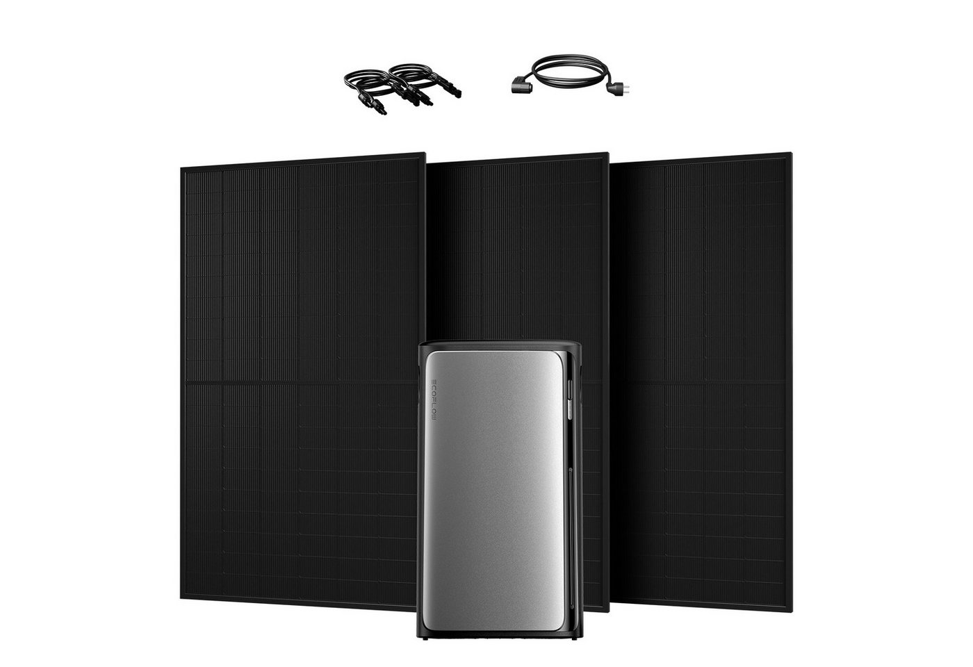 Ecoflow Balkonkraftwerk 1500W ECOFLOW STREAM Pro 1,92kWh All in One Speicher, (3x JaSolar Full Black Glas-Glas 500W im Lieferumfang enthalten), 2300W Solareingang, 2300W Dual AC-Anschlüsse von Ecoflow