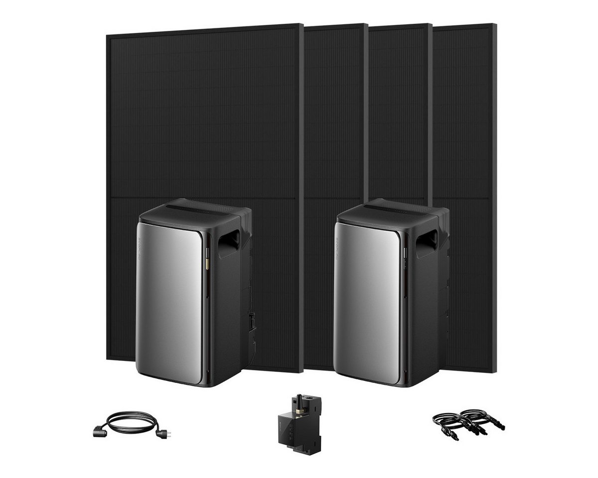 Ecoflow Balkonkraftwerk 1760W/1800W EcoFlow Stream Ultra All-in-One Speicher mit STREAM AC, (Smart Meter im Lieferumfang enthalten), 2000 W Solareingang (4 MPPTs) mit integriertem Mikro-Wechselrichter von Ecoflow