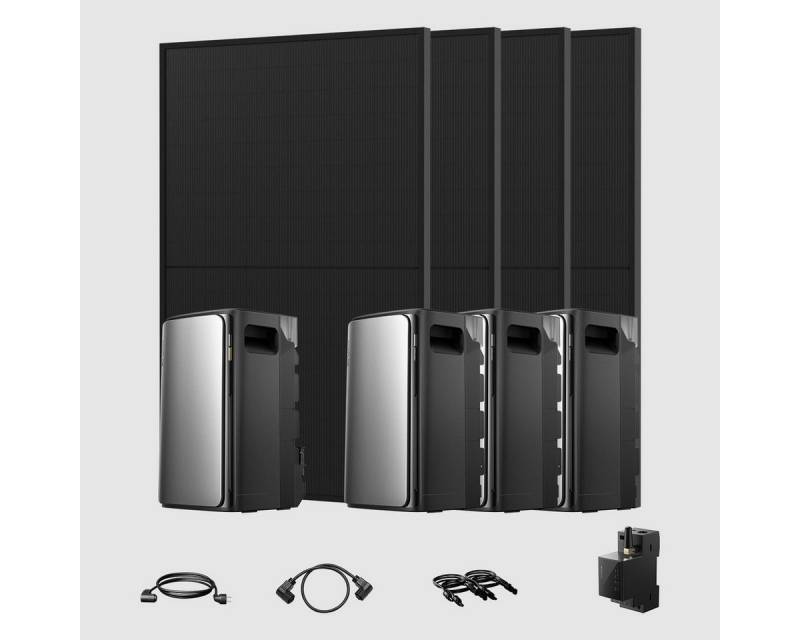 Ecoflow Balkonkraftwerk 1800W EcoFlow Stream Ultra 1,92 kWh Speicher mit 1/2/3 AC Pro Akku, (Smart Meter und 4x JASolar 450Wp Full Black im Lieferumfang enthalten), 2000 W Solareingang (4 MPPTs) mit 800W Mikro-Wechselrichter Ecoflow Balkonkraftwerk 1800W EcoFlow Stream Ultra 1,92 kWh Speicher mit 1/2/3 AC Pro Akku, (Smart Meter und 4x JASolar 450Wp Full Black im Lieferumfang enthalten), 2000 W Solareingang (4 MPPTs) mit 800W Mikro-Wechselrichter von Ecoflow