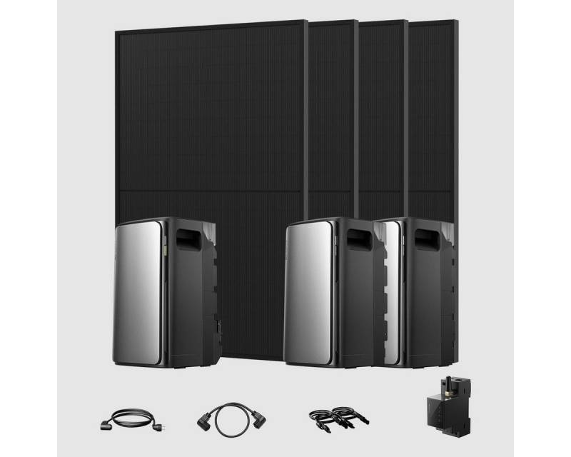 Ecoflow Balkonkraftwerk 1800W EcoFlow Stream Ultra 1,92 kWh Speicher mit 1/2/3 AC Pro Akku, (Smart Meter und 4x JASolar 450Wp Full Black im Lieferumfang enthalten), 2000 W Solareingang (4 MPPTs) mit 800W Mikro-Wechselrichter Ecoflow Balkonkraftwerk 1800W EcoFlow Stream Ultra 1,92 kWh Speicher mit 1/2/3 AC Pro Akku, (Smart Meter und 4x JASolar 450Wp Full Black im Lieferumfang enthalten), 2000 W Solareingang (4 MPPTs) mit 800W Mikro-Wechselrichter von Ecoflow