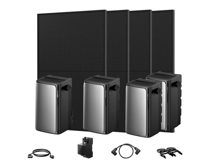 Ecoflow Balkonkraftwerk 1800W/1760W EcoFlow Stream Ultra Speicher, AC Pro mit 2 AC Zusatzakkus, (4x JA Solar und Smart Meter im Lieferumfang enthalten), EcoFlow Stream Ultra All-in-One Speicher von Ecoflow