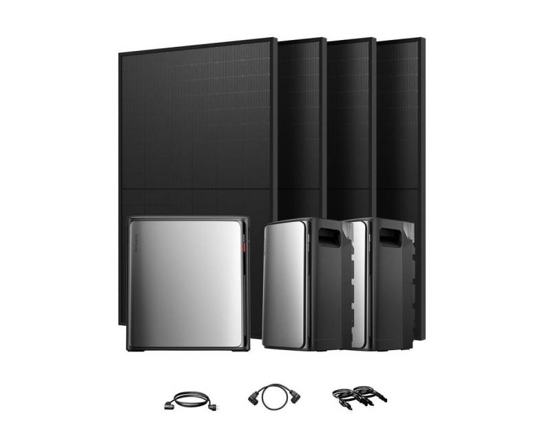 Ecoflow Balkonkraftwerk 1800W ECOFLOW STREAM Ultra X 3,84kWh Speicher mit STREAM AC Pro, (1 x/2 x/3 x ECOFLOW STREAM AC Pro 1,92kWh Speicher (optional), 4 MPPT Solareingang mit integriertem Mikro-Wechselrichter von Ecoflow