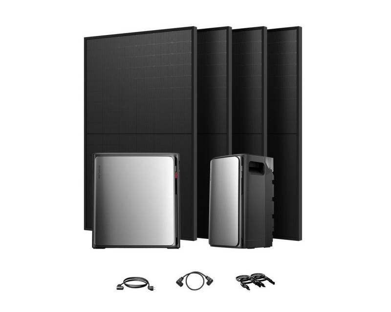 Ecoflow Balkonkraftwerk 1800W ECOFLOW STREAM Ultra X 3,84kWh Speicher mit STREAM AC Pro, (1 x/2 x/3 x ECOFLOW STREAM AC Pro 1,92kWh Speicher (optional), 4 MPPT Solareingang mit integriertem Mikro-Wechselrichter von Ecoflow