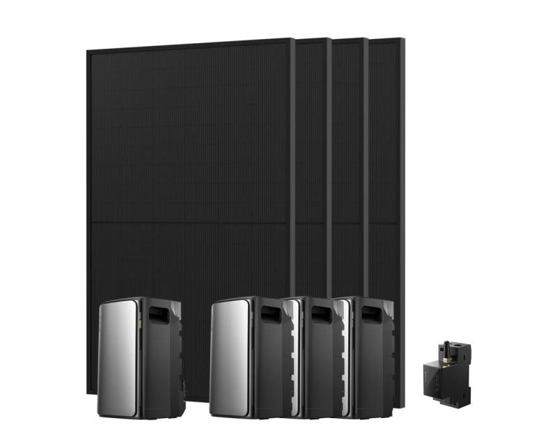 Ecoflow Balkonkraftwerk 1800W EcoFlow Stream Ultra 1,92 kWh Speicher mit 1/2/3 AC Pro Akkus, (Smart Meter und 4x JASolar 450Wp Full Black im Lieferumfang enthalten), 2000 W Solareingang (4 MPPTs) mit 800W Mikro-Wechselrichter von Ecoflow