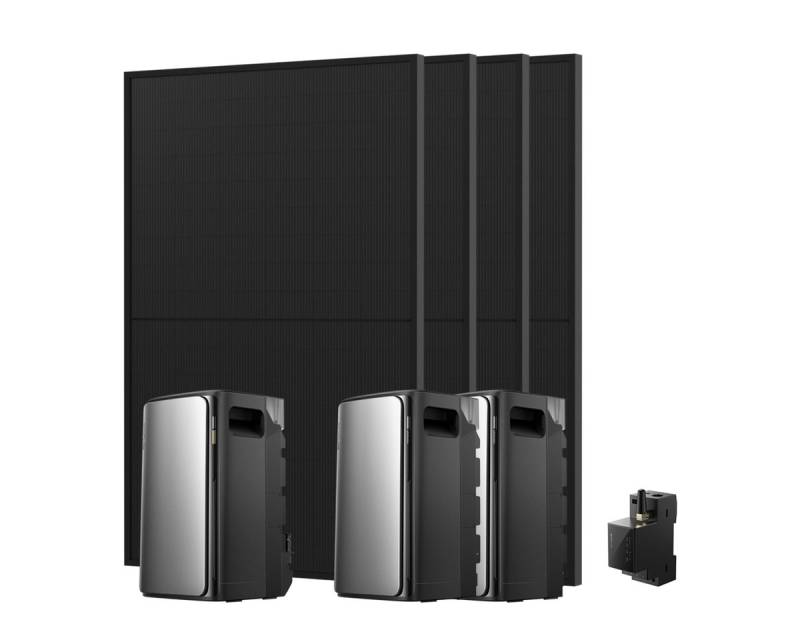 Ecoflow Balkonkraftwerk 1800W EcoFlow Stream Ultra 1,92 kWh Speicher mit 1/2/3 AC Pro Akkus, (Smart Meter und 4x JASolar 450Wp Full Black im Lieferumfang enthalten), 2000 W Solareingang (4 MPPTs) mit 800W Mikro-Wechselrichter von Ecoflow