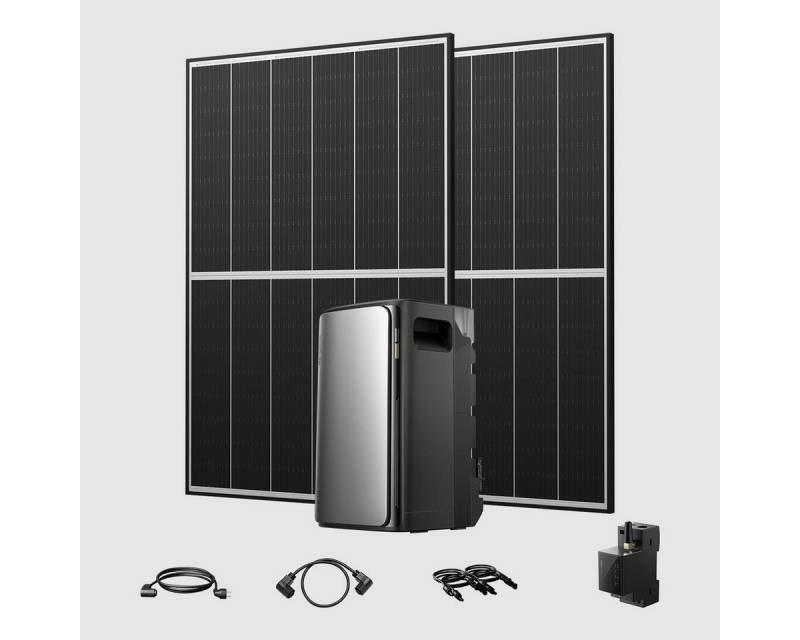 Ecoflow Balkonkraftwerk 890W EcoFlow Stream Ultra 1,92 kWh, All-in-One Speicher, (Smart Meter im Lieferumfang enthalten), 2000 W Solareingang (4 MPPTs) mit integriertem Mikro-Wechselrichter von Ecoflow