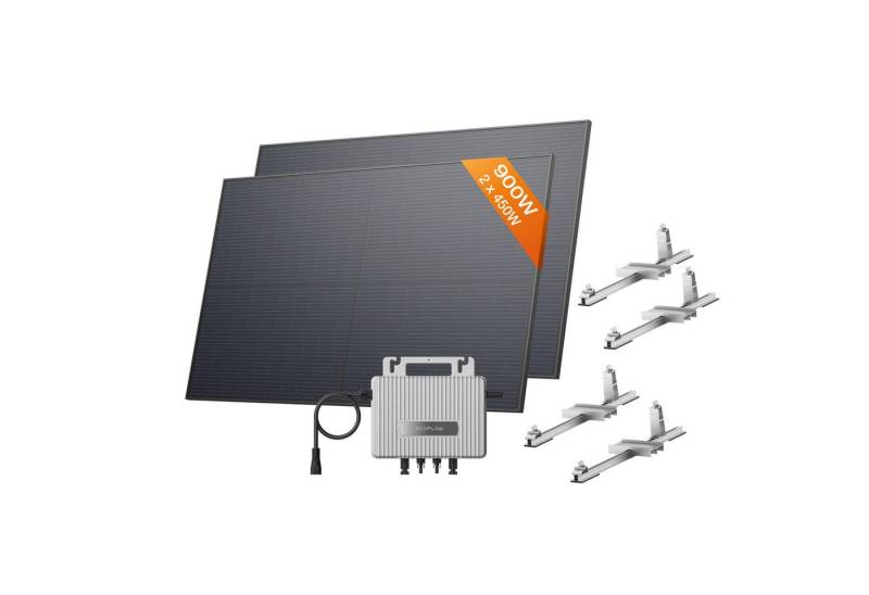 Ecoflow Balkonkraftwerk ECOFLOW STREAM 800 W Mikro-Wechselrichter, 2 × 450 W PV Solarpanels von Ecoflow